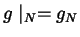 $\displaystyle g \mid _{N} = g_{N}$