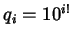 $ q_{i} = 10^{i!}$