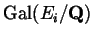 $ \Gal
( E_{i} / \mathbf{Q})$