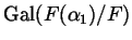 $ \Gal (F(\alpha_{1}) / F)$