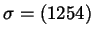 $ \sigma =
(1 2 5 4)$