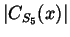 $ \left\lvert C_{S_{5}}(x) \right\rvert $